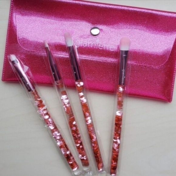 GLAMIERRE Pink Luxe Glitter Eye Brush Collection | NEW - Picture 3 of 5